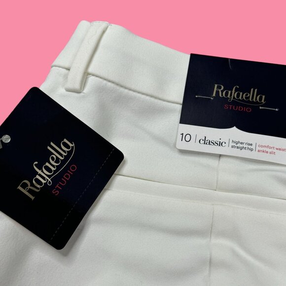 Rafaella BRAND NEW White Pants Size‎ 10 - Picture 7 of 11
